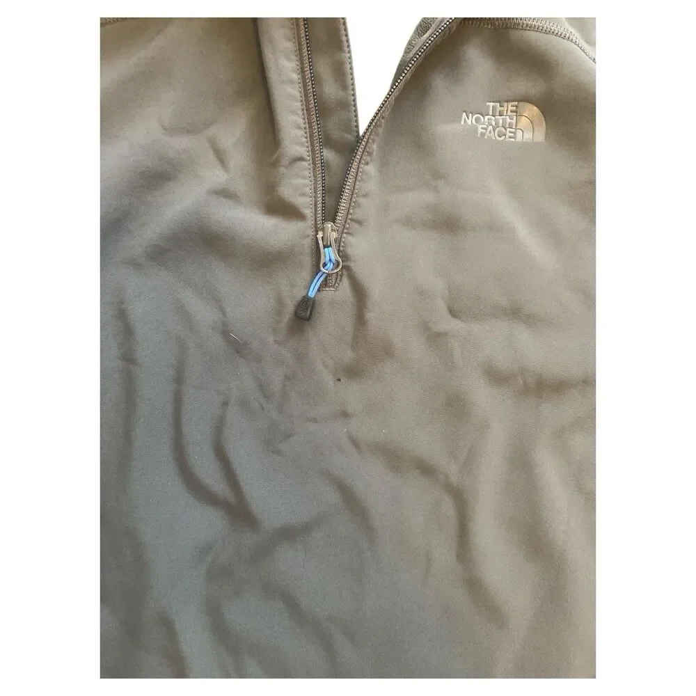 The North Face 1/2 Zip Pullover Open Chest Men’s XL Dark Grey RN61661 *DMG READ
